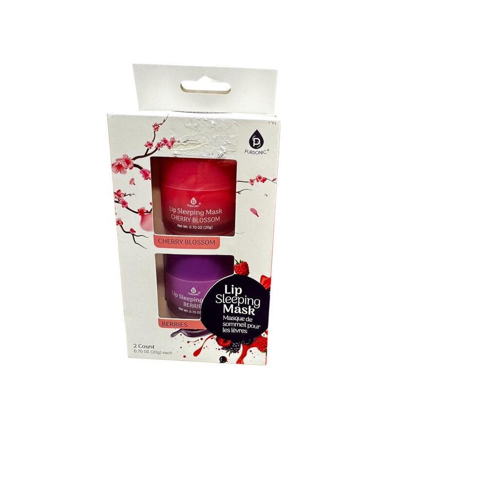 NWT 2 Count Lip Sleeping Masks- Cherry Blossom & Berries